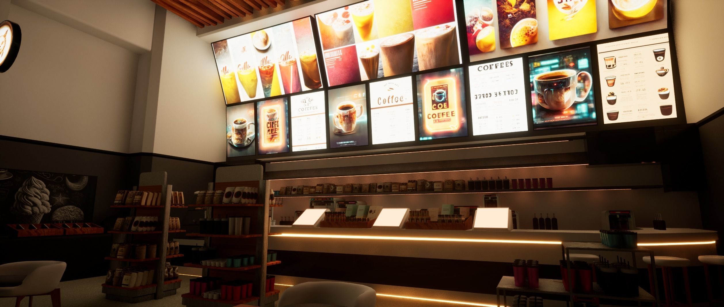 Cyberpunk Coffee Shop  3D model_8