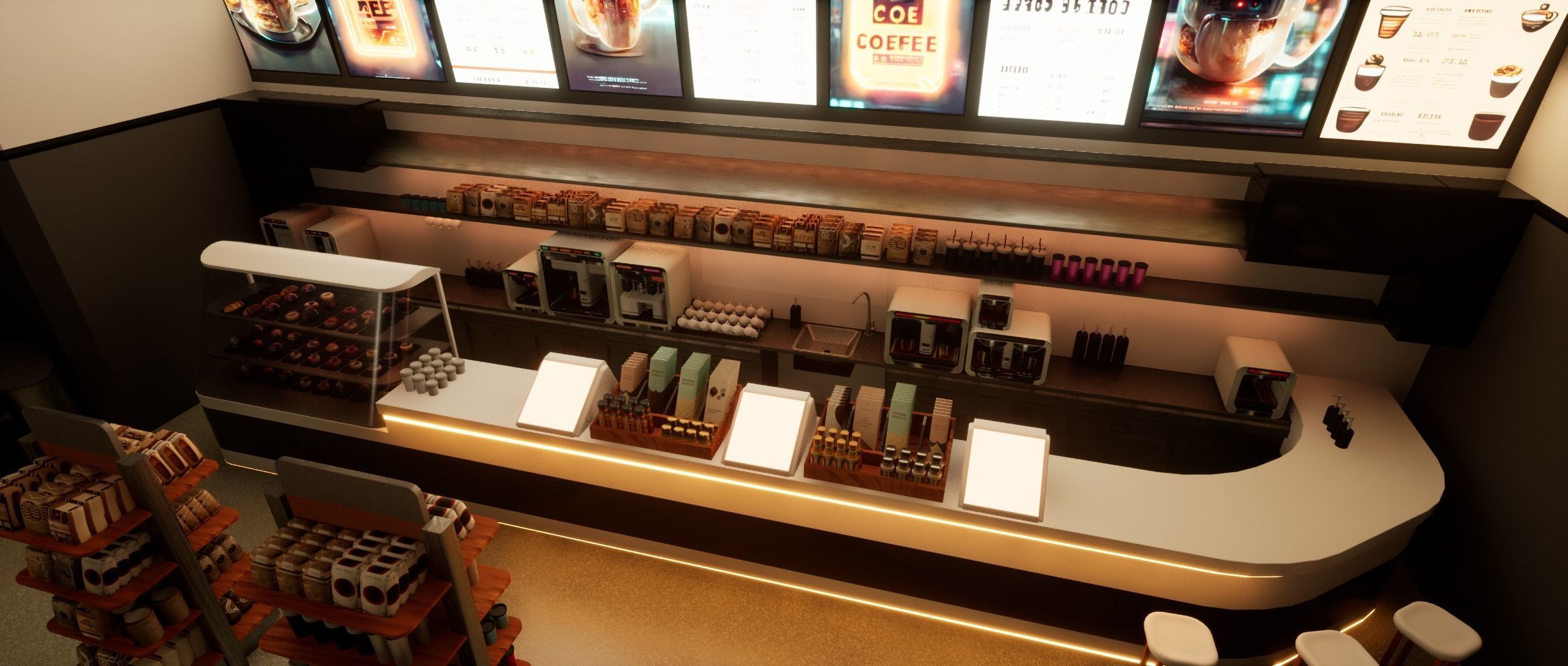 Cyberpunk Coffee Shop  3D model_12