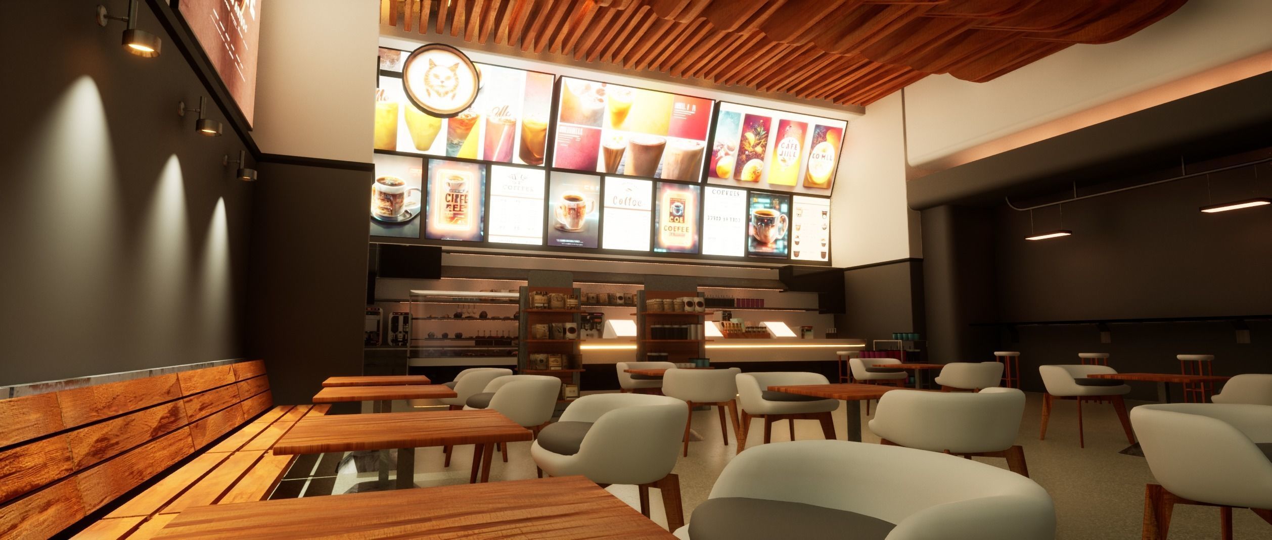 Cyberpunk Coffee Shop  3D model_5