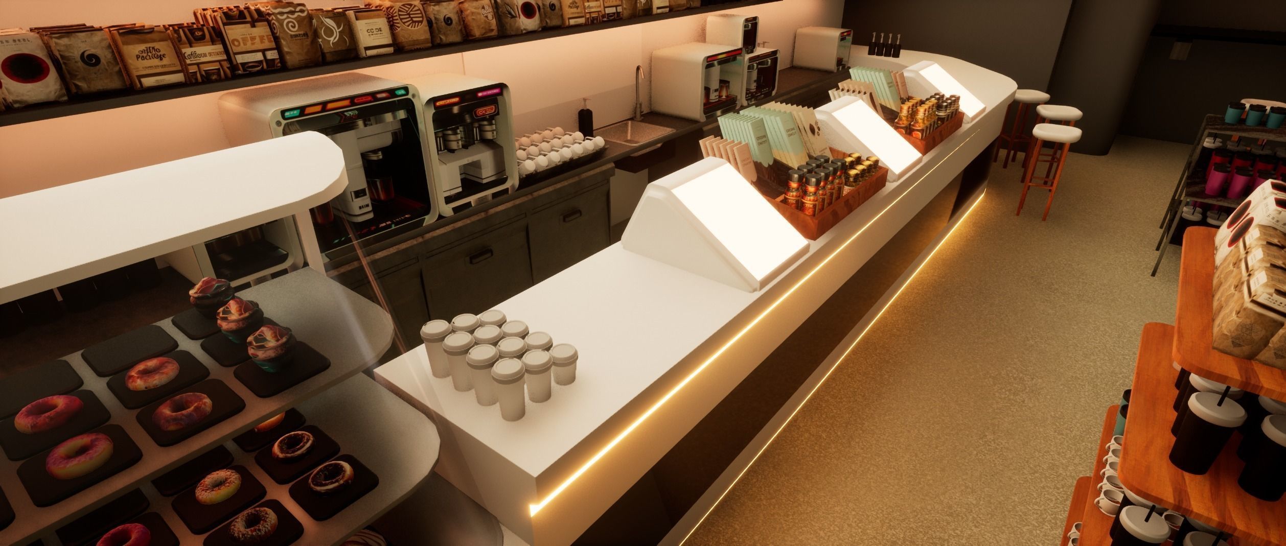 Cyberpunk Coffee Shop  3D model_18