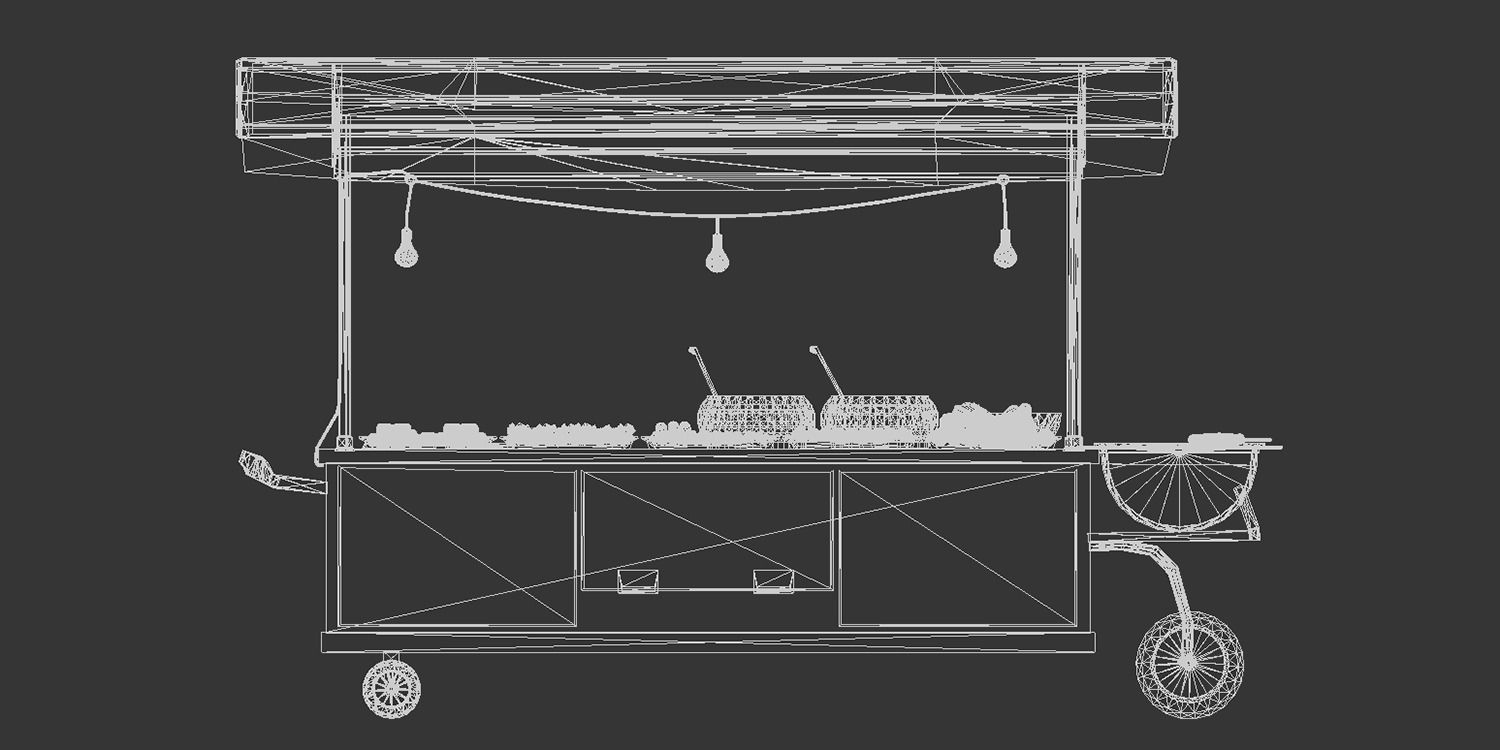 Avika Street Food Cart Free low-poly 3D model_10