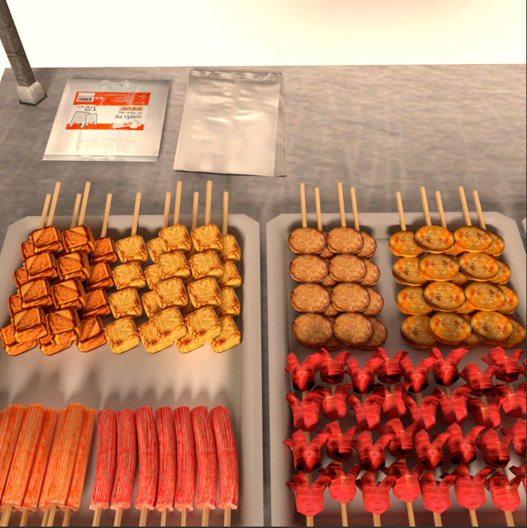 Avika Street Food Cart Free low-poly 3D model_3