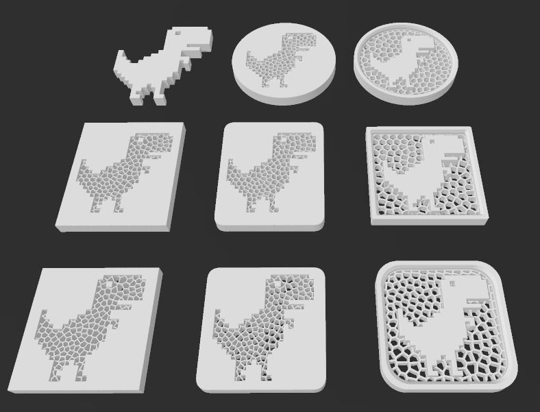 No Internet Google Chrome Dinosaur Game Icon 3D print model_6