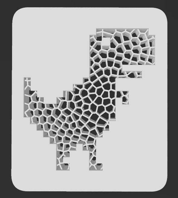 No Internet Google Chrome Dinosaur Game Icon 3D print model_12