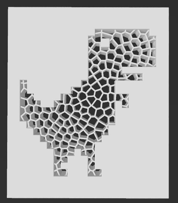 No Internet Google Chrome Dinosaur Game Icon 3D print model_11