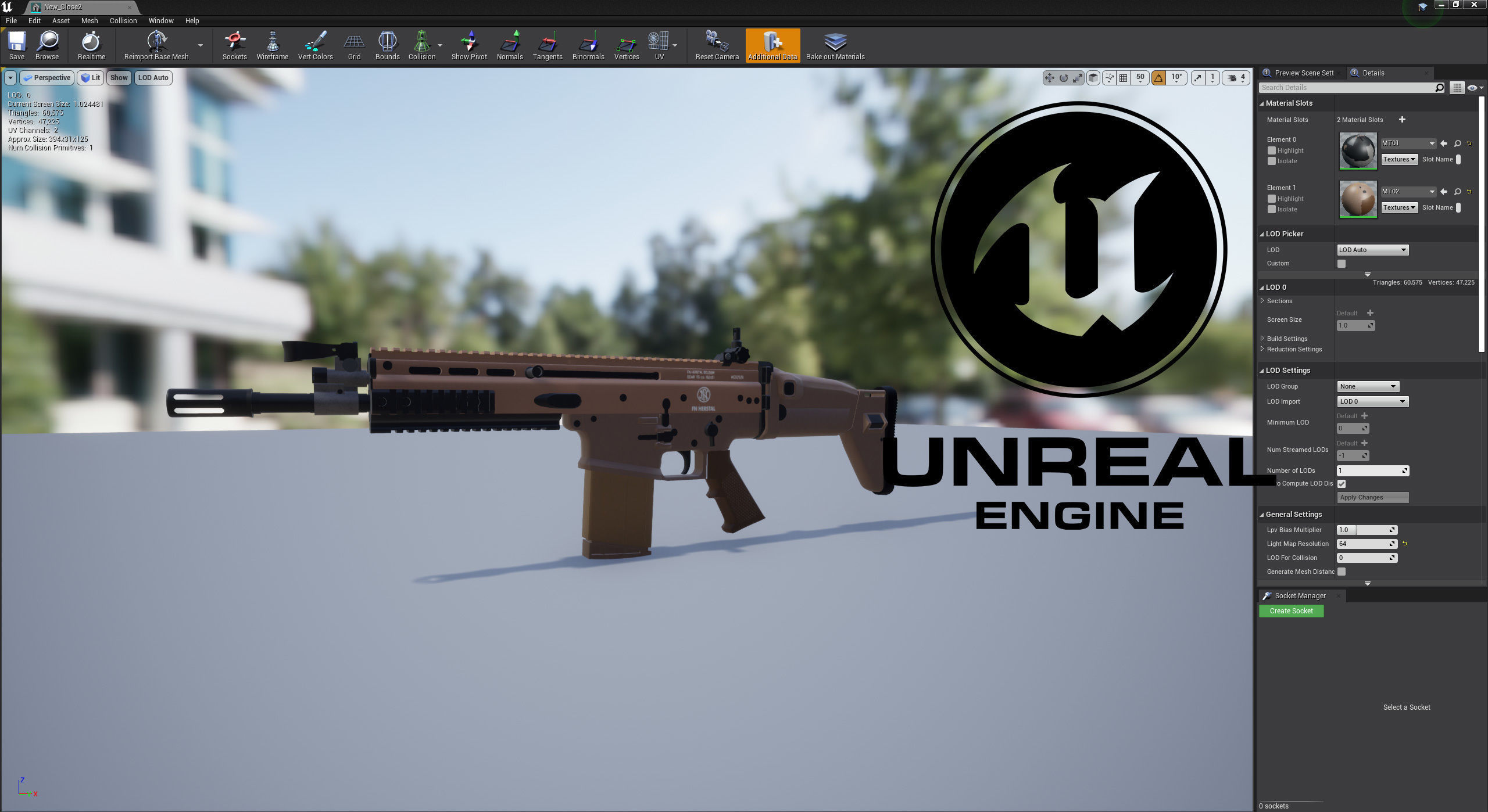 FN SCAR Heavy Mk17 Low-poly 3D model_6