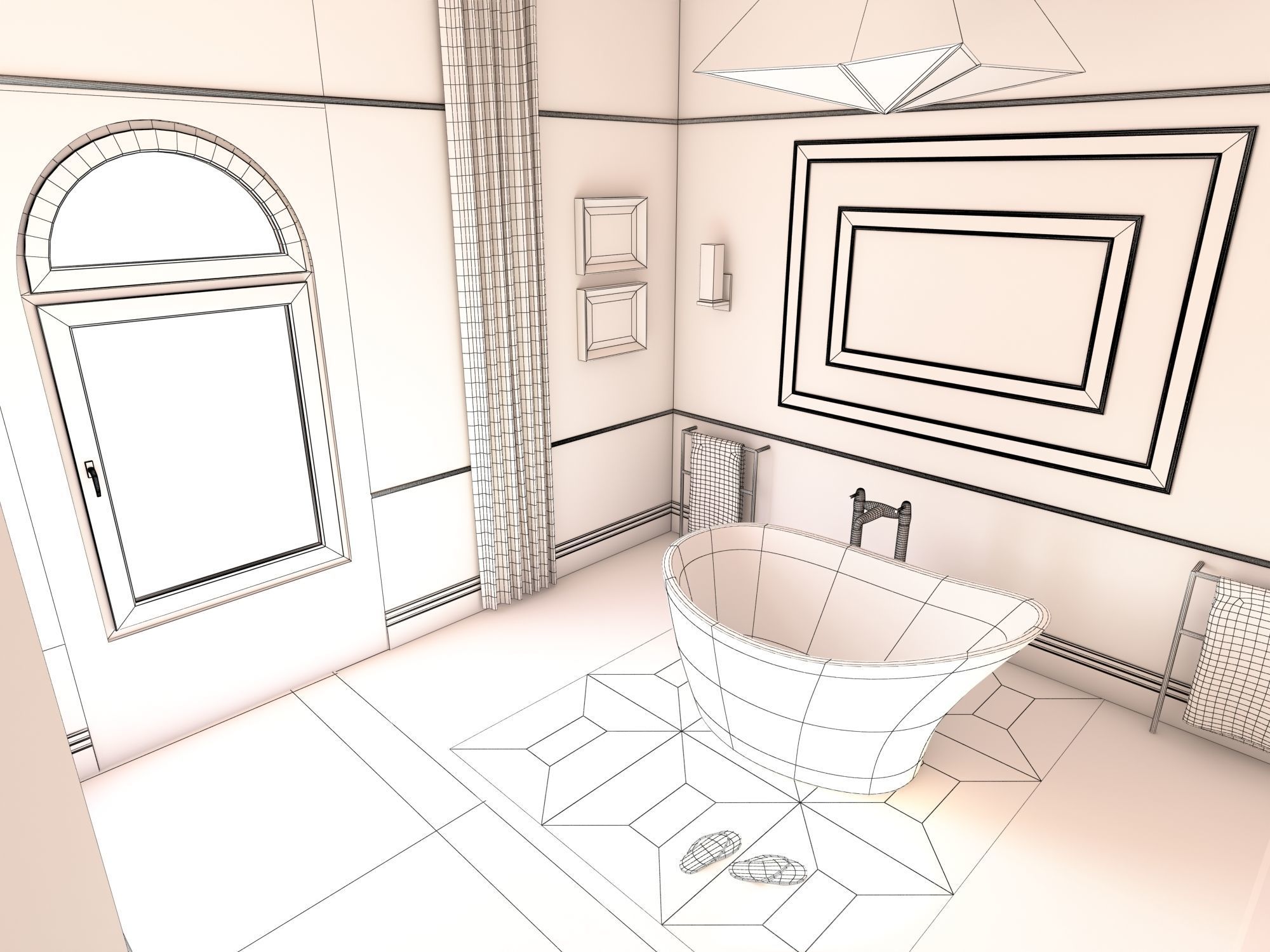 Bathroom 54 3D model_7