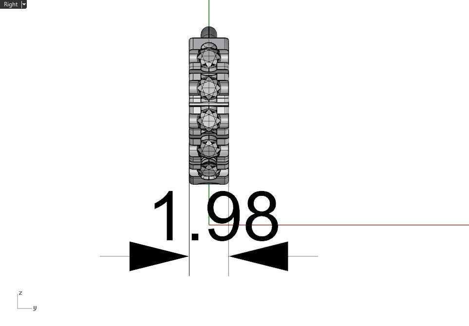 Ear piercing-nose piercing-septum ring with gems 5mm 3D print model_11