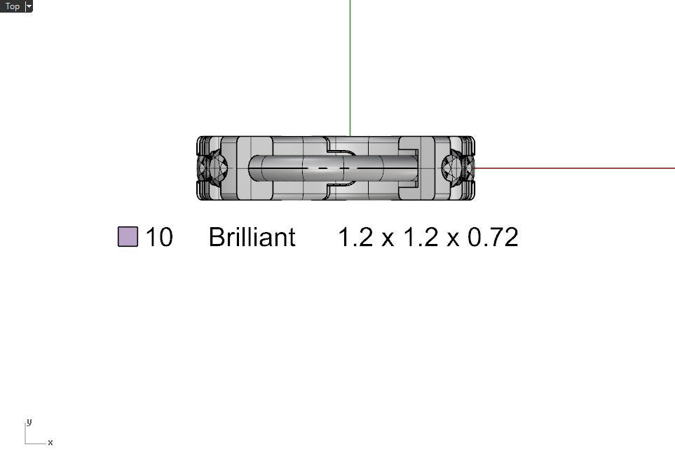 Ear piercing-nose piercing-septum ring with gems 5mm 3D print model_12