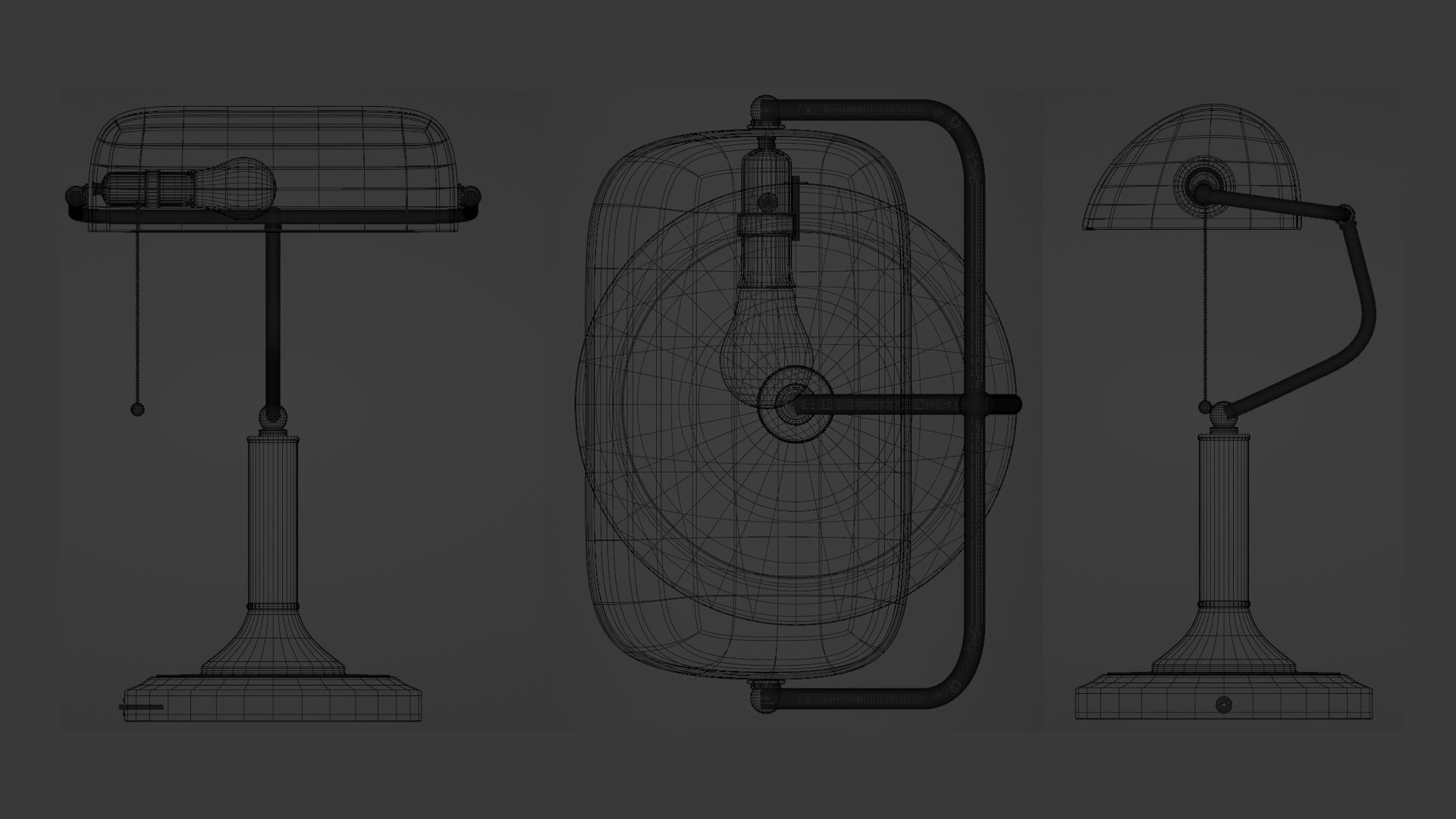 Bankers lamp 3D model_8