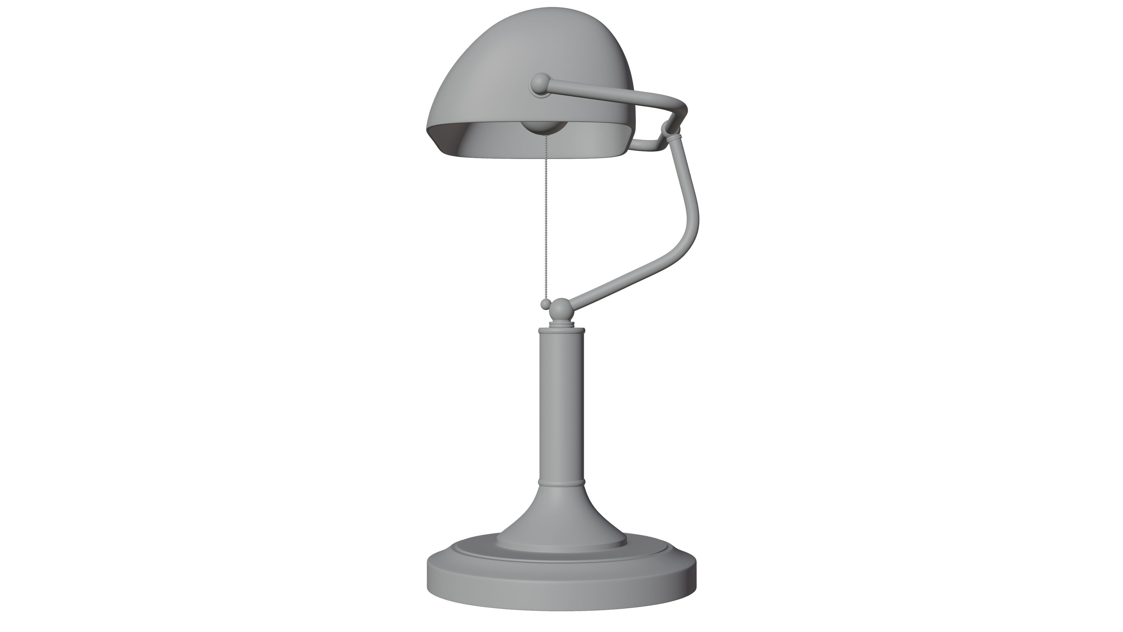 Bankers lamp 3D model_7