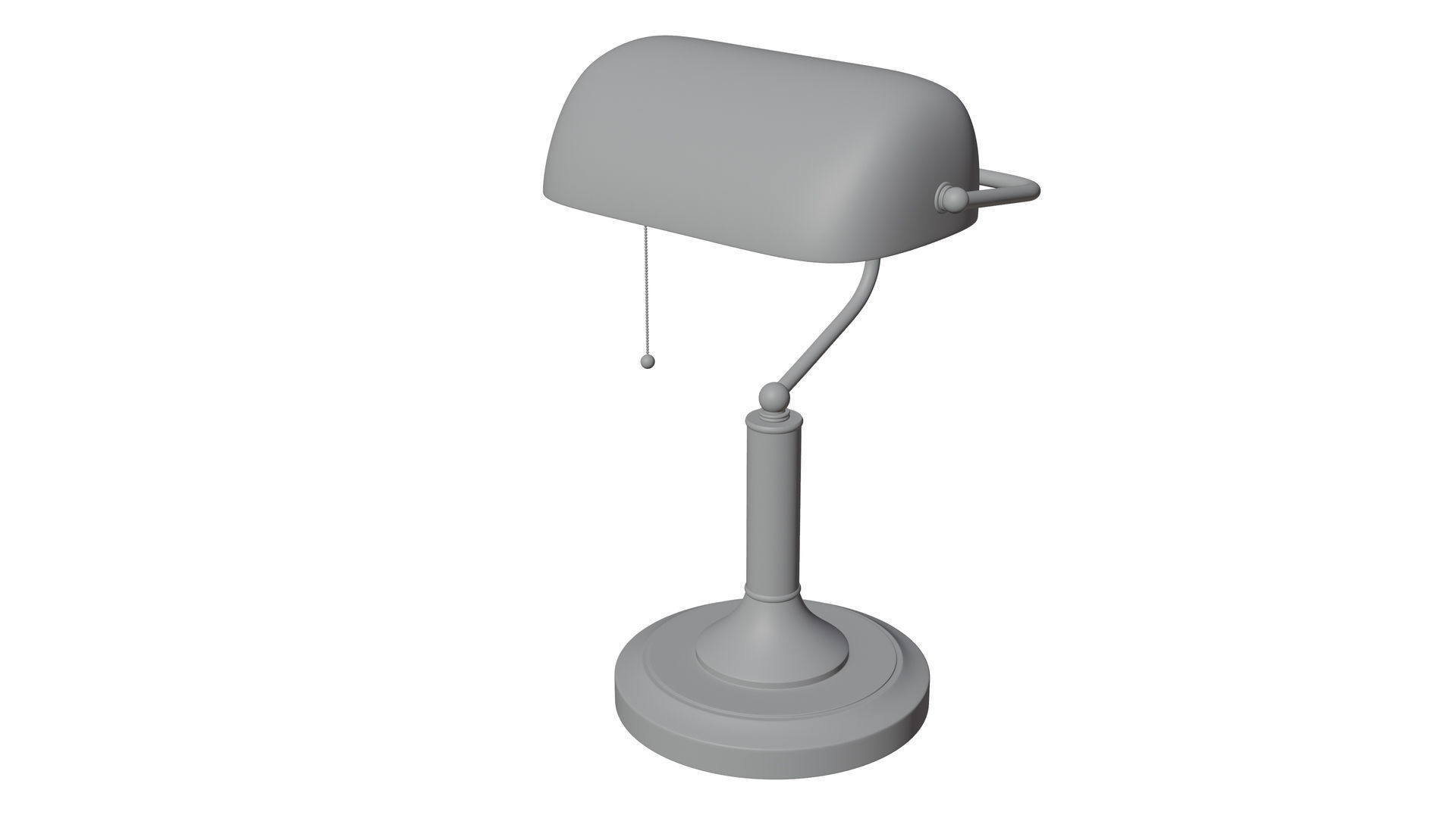 Bankers lamp 3D model_5