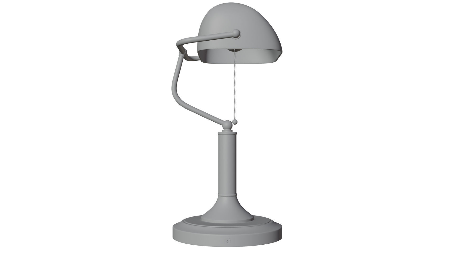 Bankers lamp 3D model_2