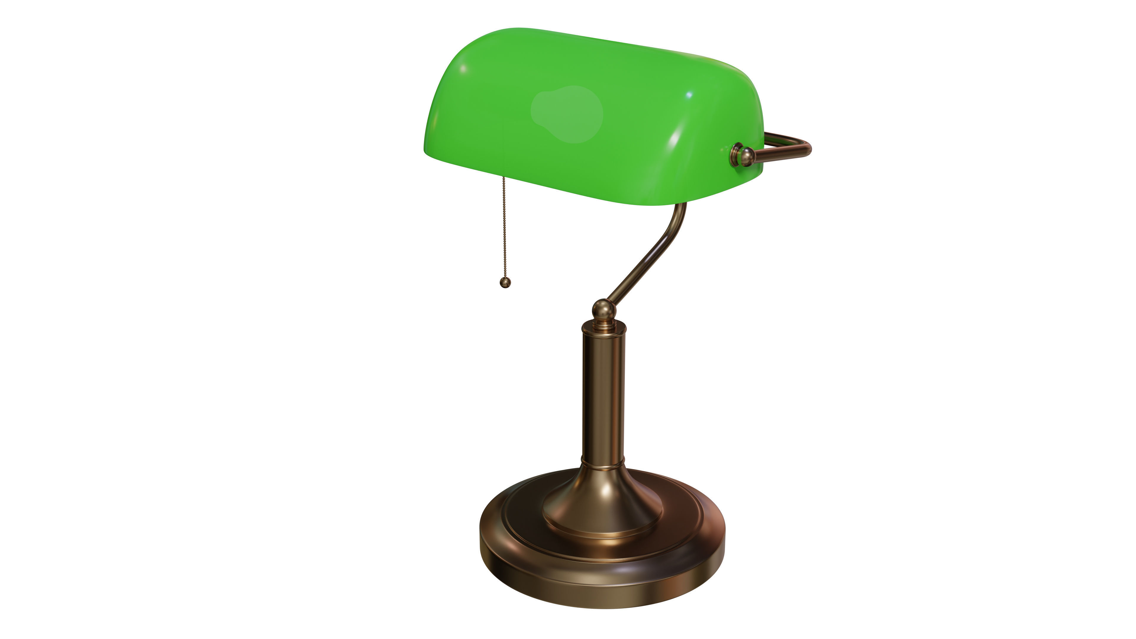 Bankers lamp 3D model_6