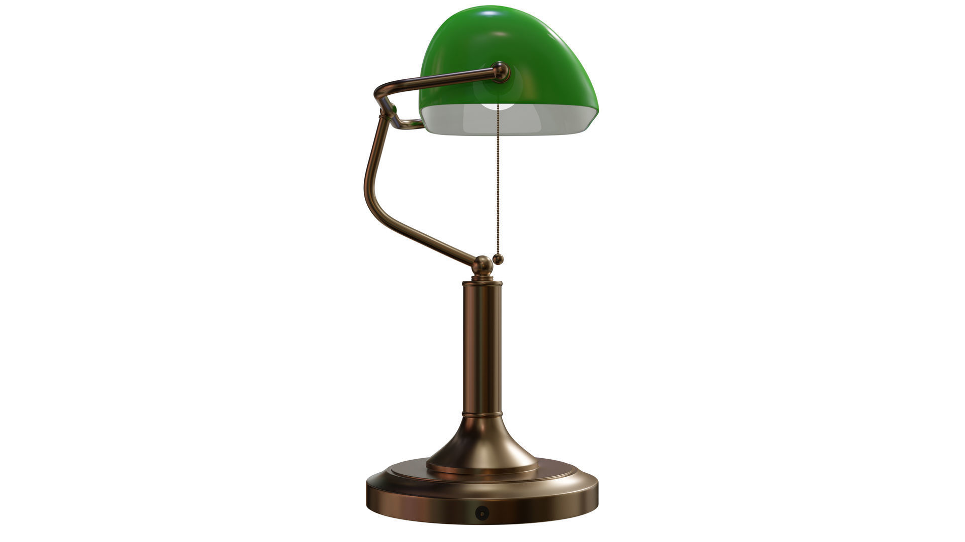 Bankers lamp 3D model_1