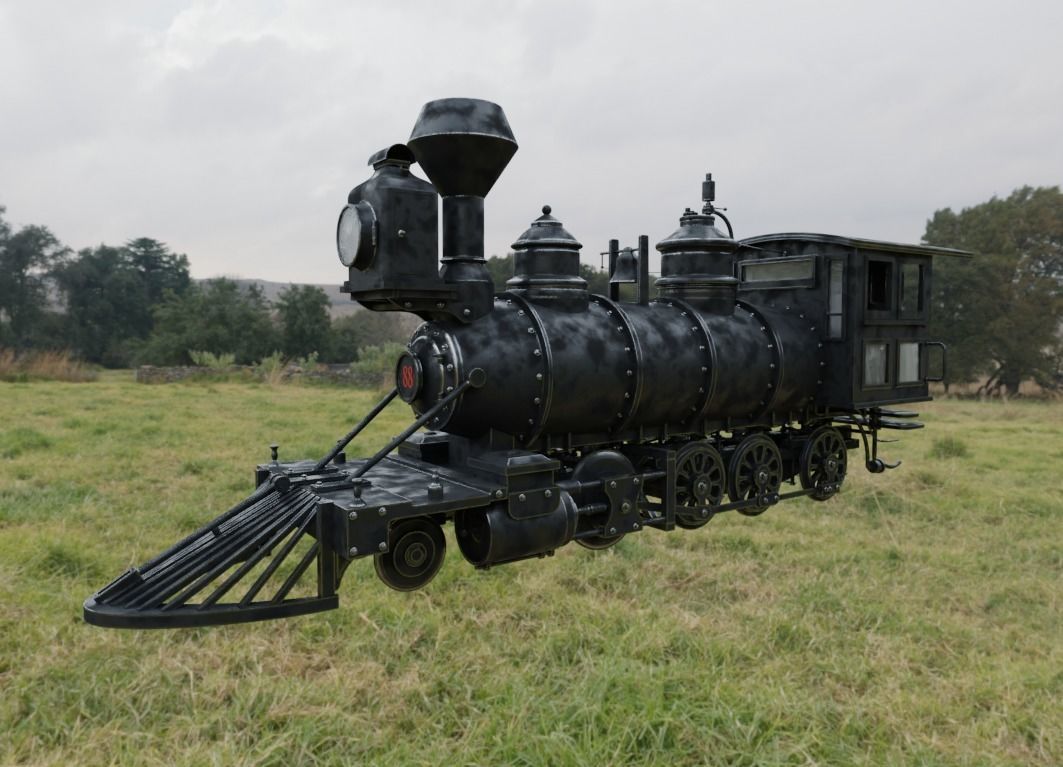 Steam Locomotive 3D model_1