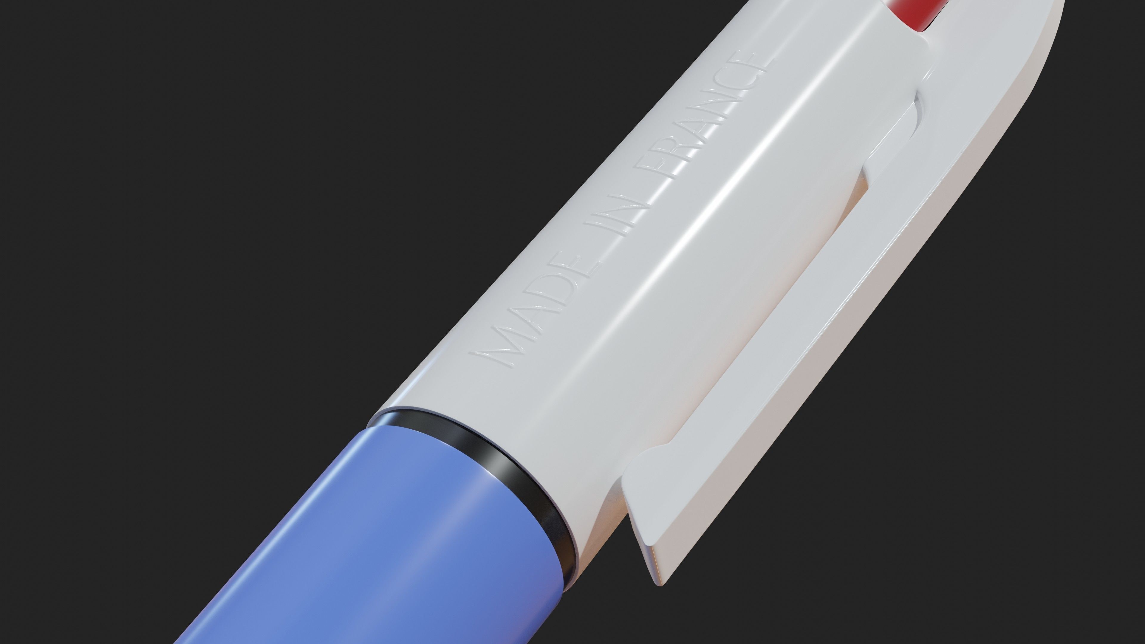 Bic 4 Color Pen 3D model_6