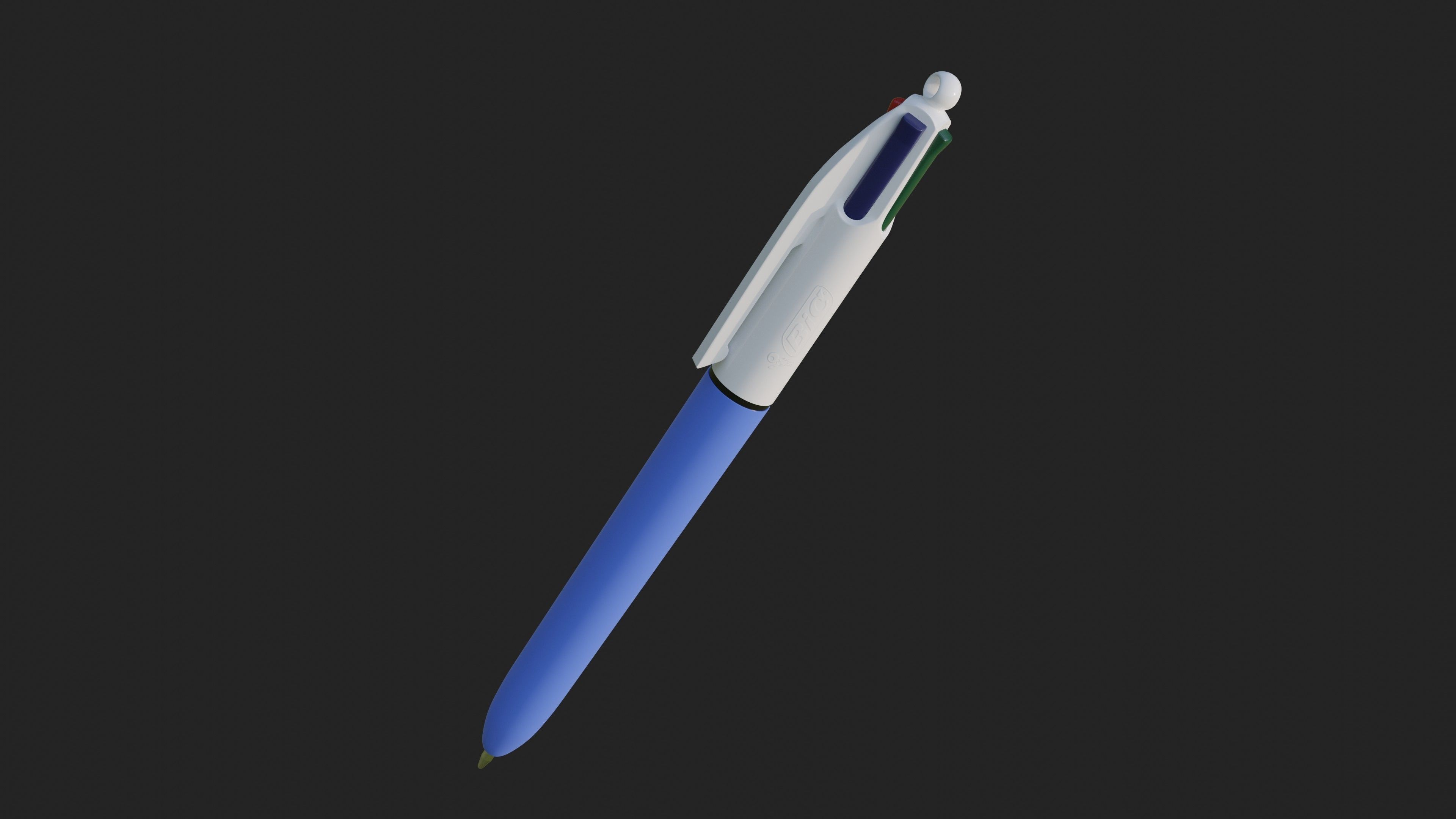 Bic 4 Color Pen 3D model_3