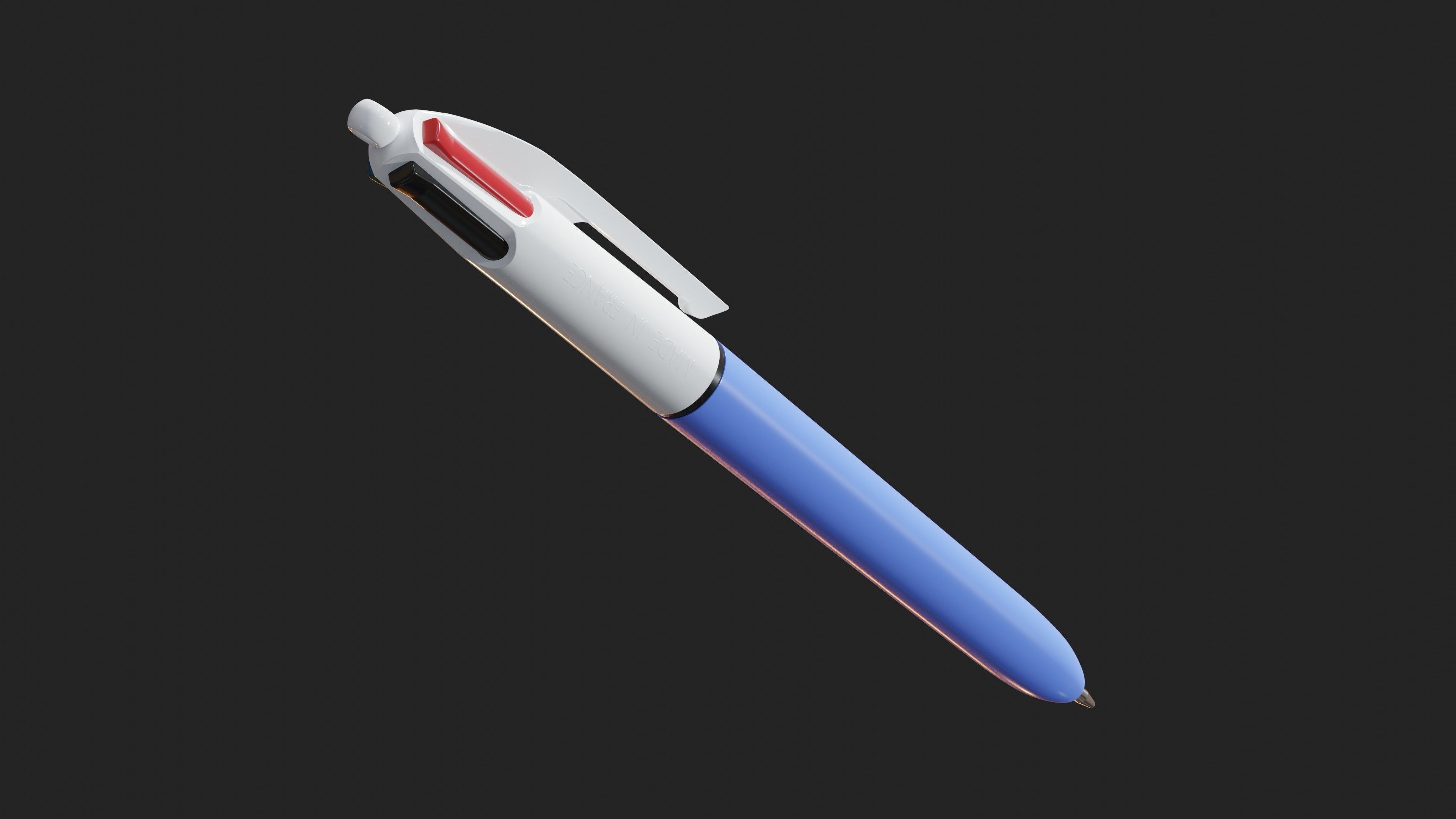 Bic 4 Color Pen 3D model_2