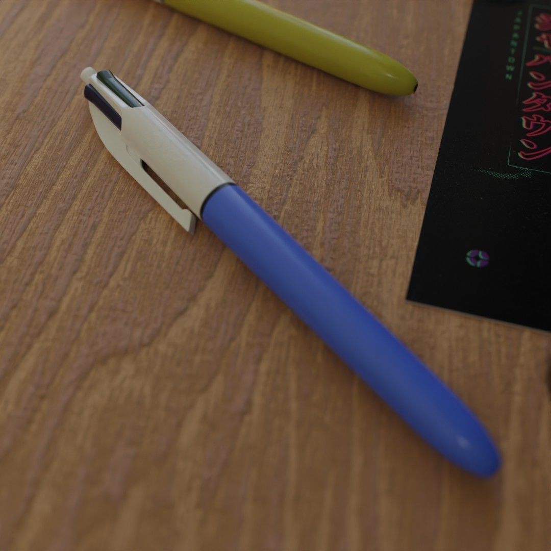 Bic 4 Color Pen 3D model_8