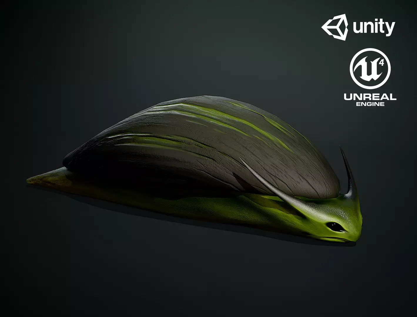 Snail creature1 - Game Ready Low-poly 3D model Low-poly 3D model_0