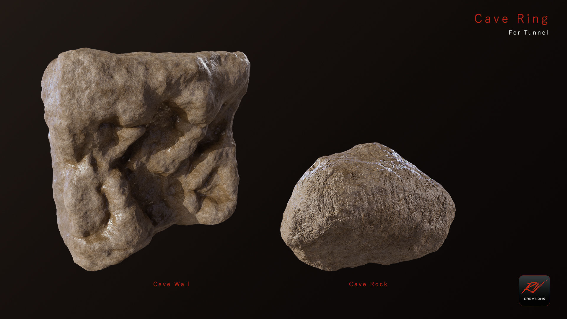Cave Environment For Unreal Engine 5 Low-poly 3D model_3
