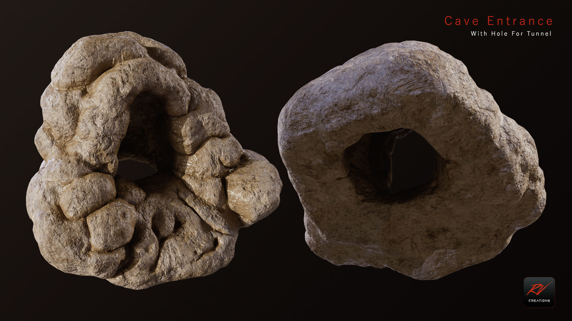 Cave Environment For Unreal Engine 5 Low-poly 3D model_4