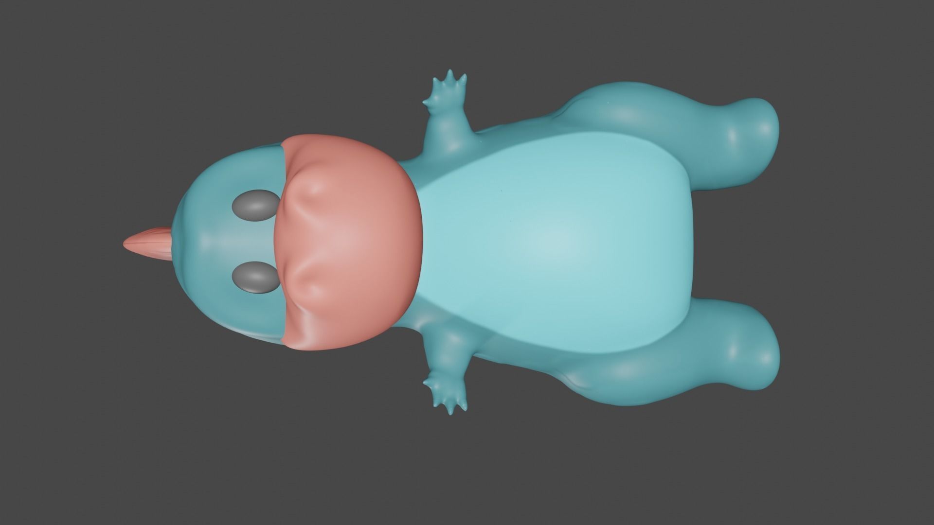 Dino 3D toy dinosaur lying 3D print model_1