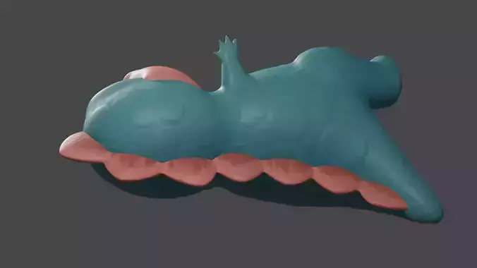 Dino 3D toy dinosaur lying