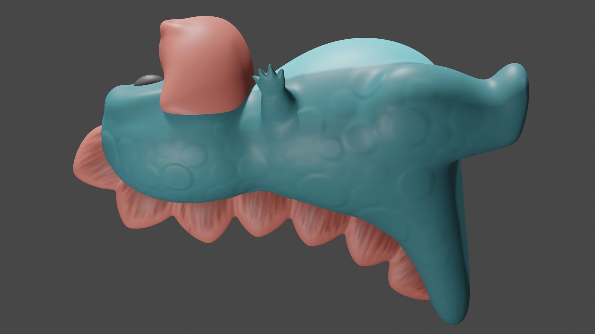 Dino 3D toy dinosaur lying 3D print model_2