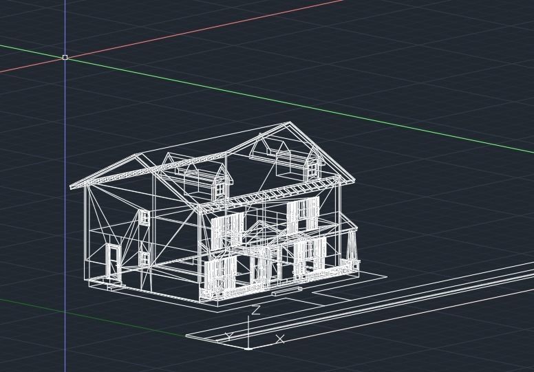 Craftsman Style Duplex 3D model_9