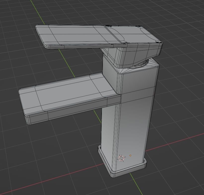 Sink Tap Low-poly 3D model_3