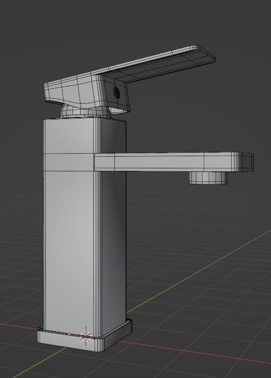 Sink Tap Low-poly 3D model_4