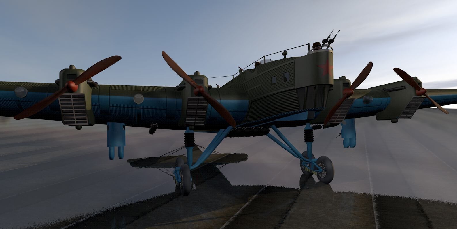 Tupolev TB-3 3D model_6