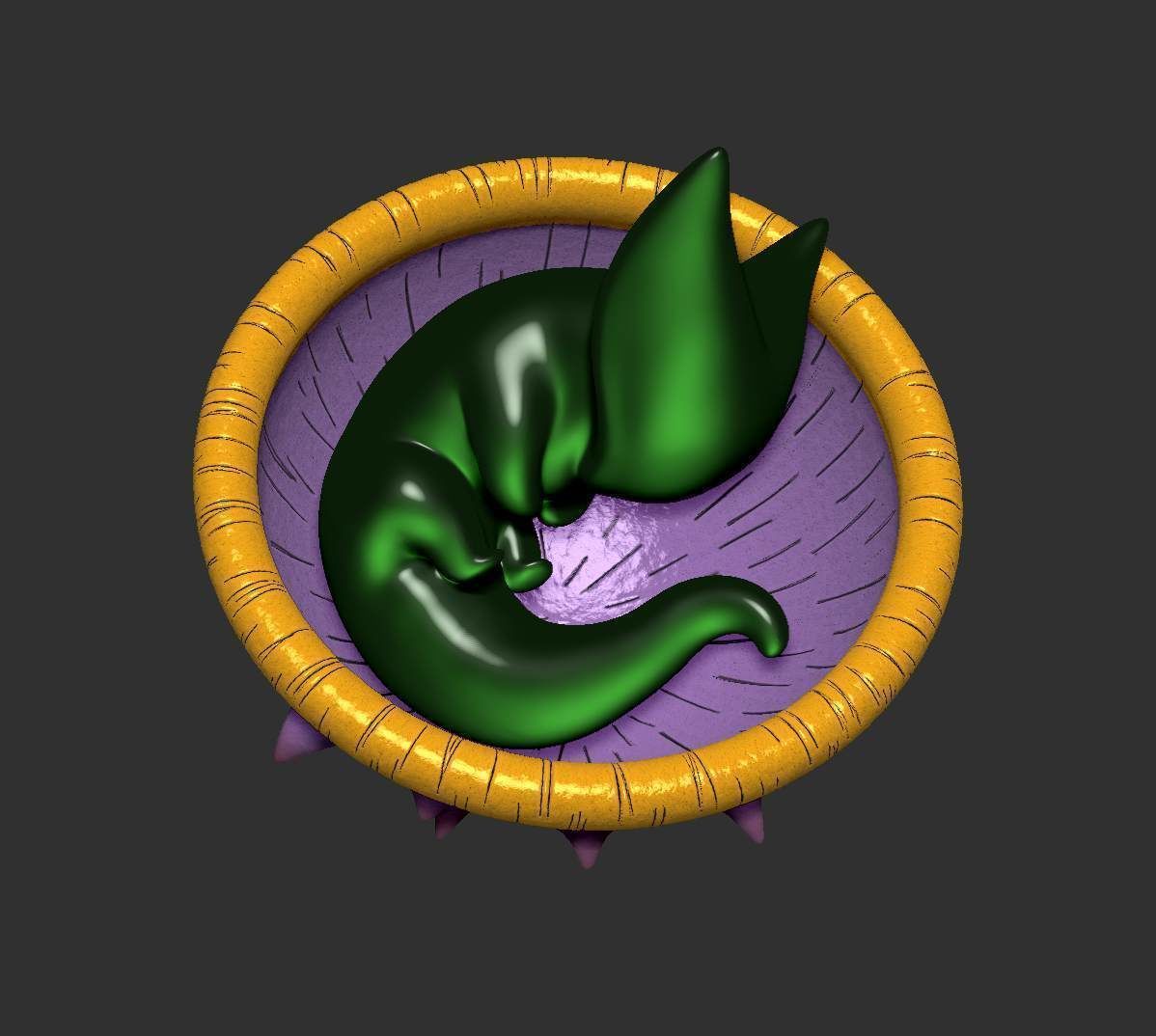 DRAGONBALL Z LARVA CELL 3D print model_8