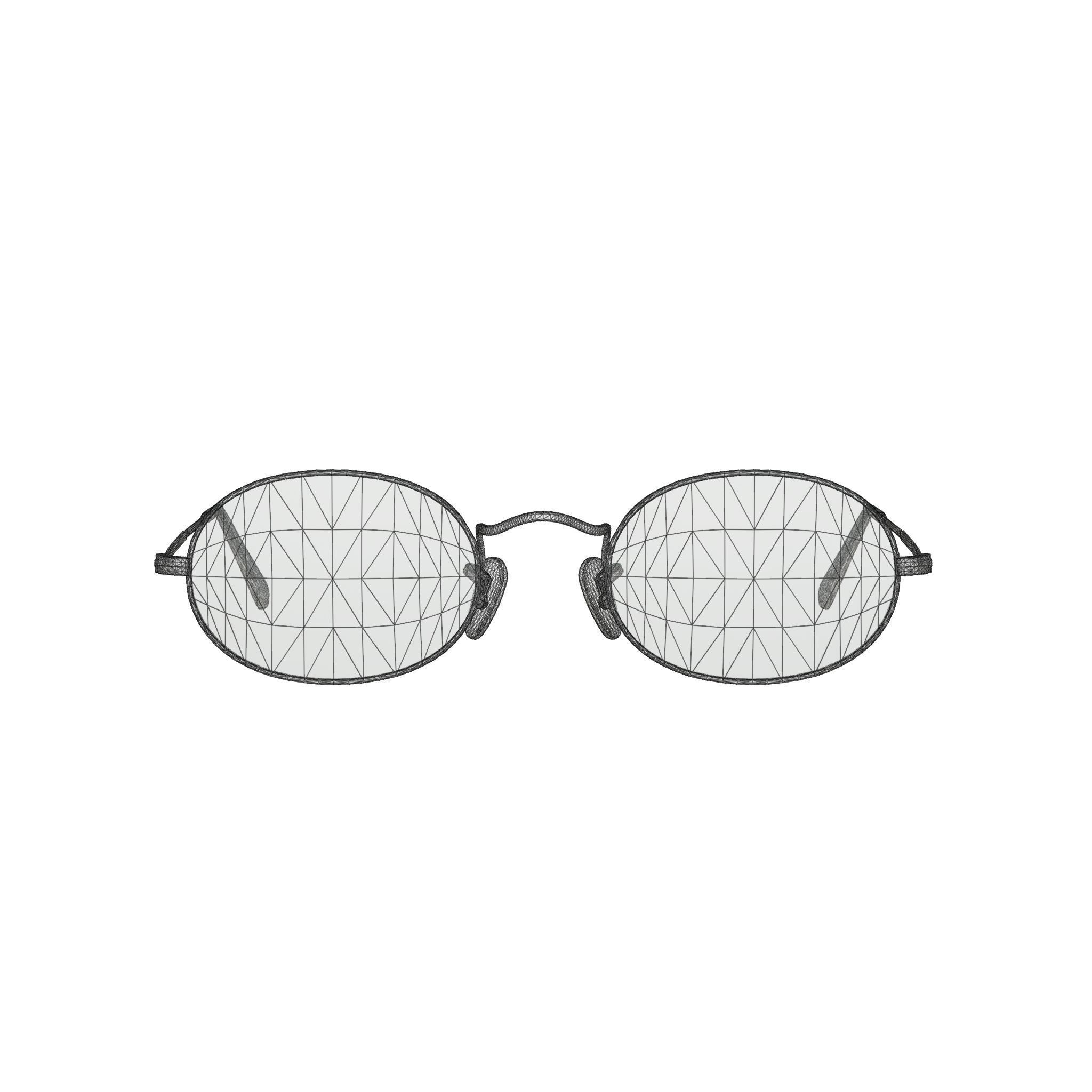 Ray-Ban Oval - RB3547 9154AH Glasses Low-poly 3D model_6
