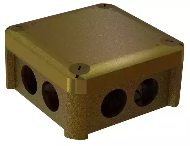 Square electrical junction box 113x113x50mm