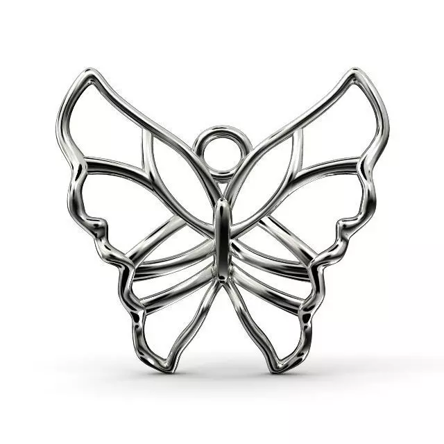 Pendant Butterfly 3D print model_0