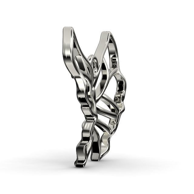 Pendant Butterfly 3D print model_2