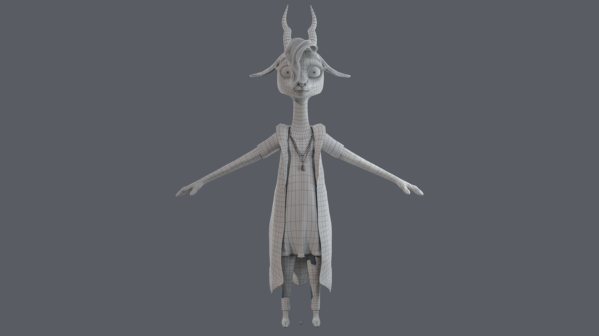 Cartoon Deer Rigged 3D model_24
