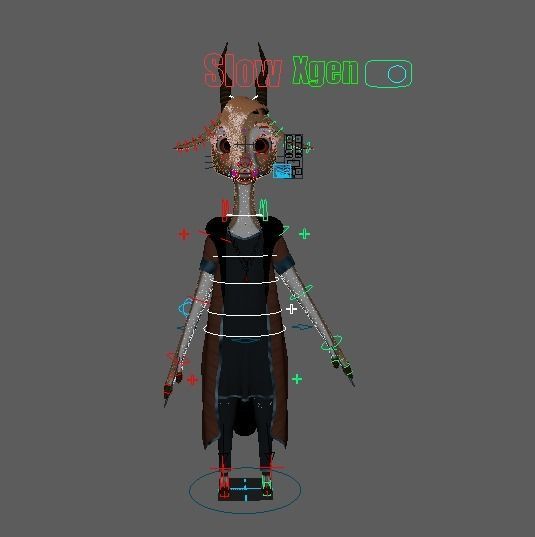 Cartoon Deer Rigged 3D model_31