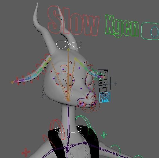 Cartoon Deer Rigged 3D model_34