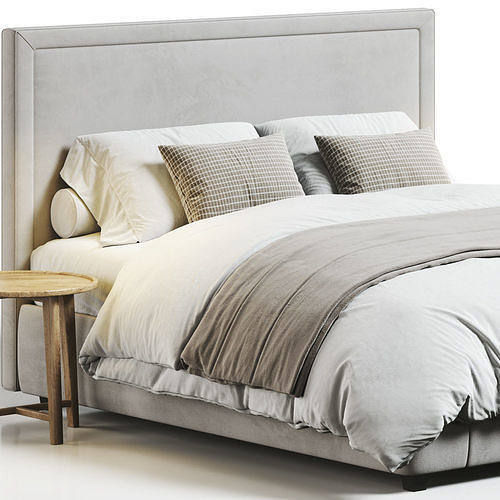 RH Wallace Bed 3D model 7
