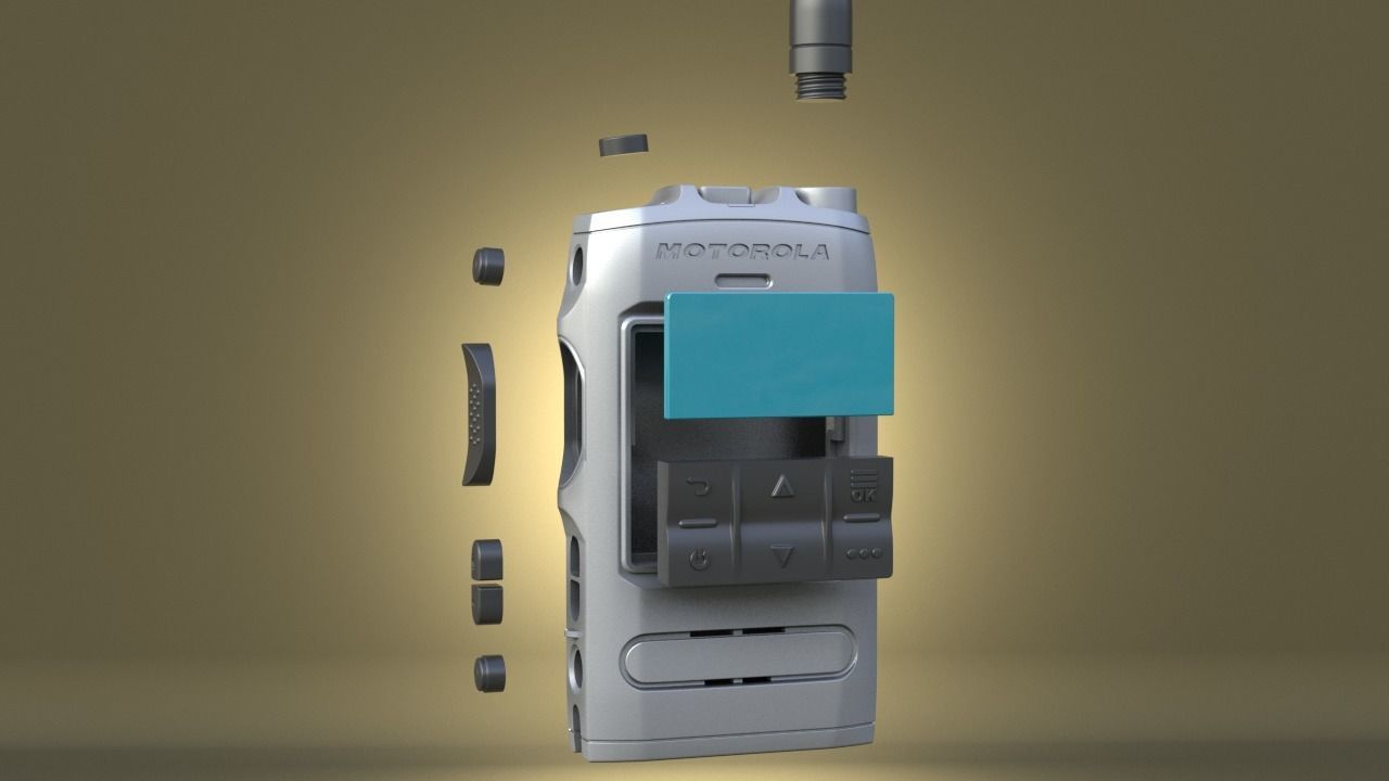 Airsoft Motorola ST7500 Compact TETRA Radio Hollow body 3D print model_2