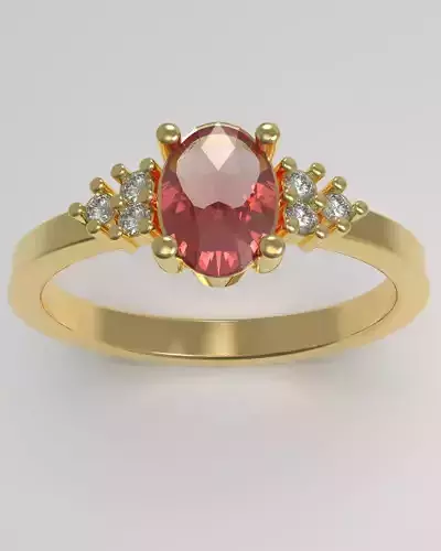 Engagement ring with gems 