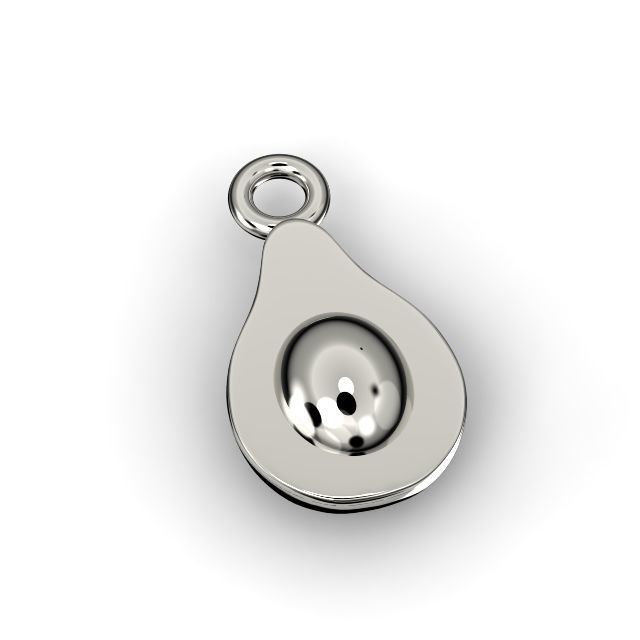 Avocado pendant aguacate collar dije 3D print model_5