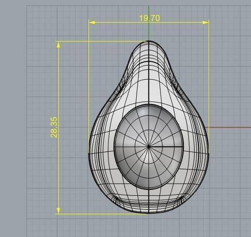 Avocado pendant aguacate collar dije 3D print model_7
