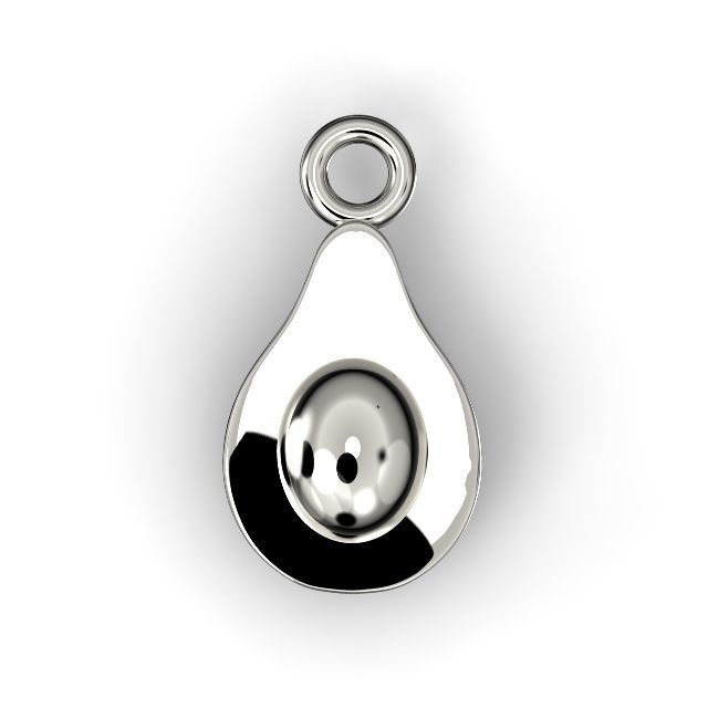 Avocado pendant aguacate collar dije 3D print model_1