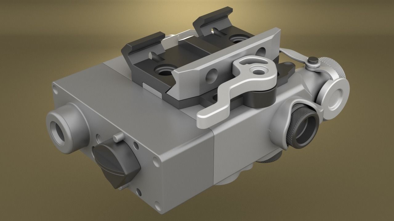 Airsoft Dual Beam Aiming Laser Intelligent DBAL L2 Hollow body 3D print model_14