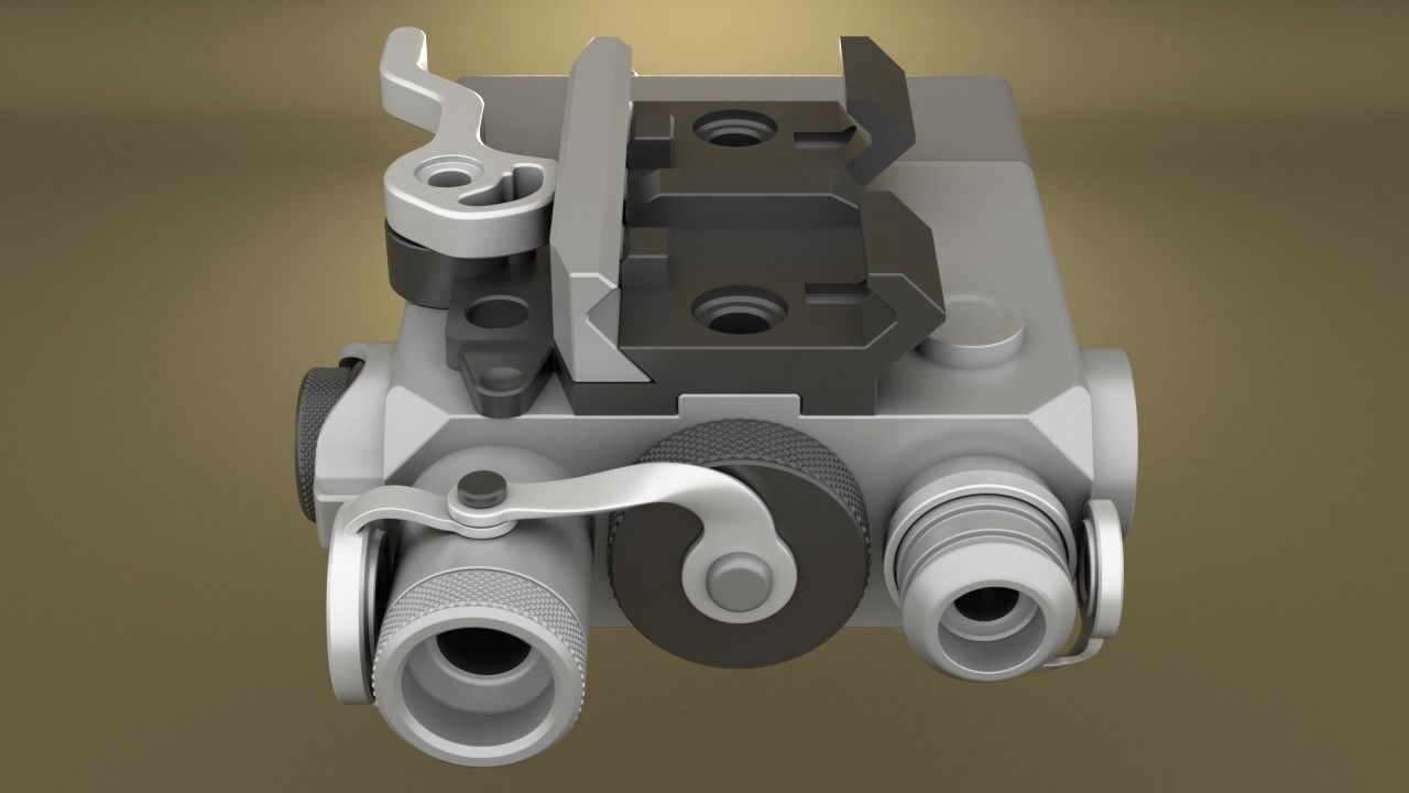 Airsoft Dual Beam Aiming Laser Intelligent DBAL L2 Hollow body 3D print model_7